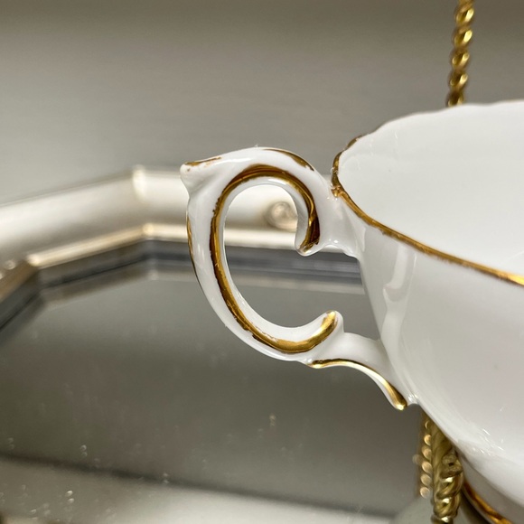 Crown Staffordshire Pink Flower Fine Bone China England Teacup and Saucer - Picture 7 of 10